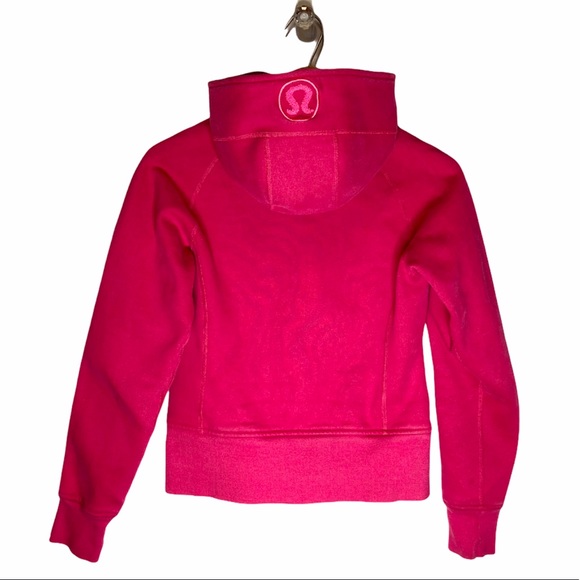 Lululemon Women’s Vintage Scuba Sweater Zippered Hooded Jacket Top Pink - Picture 5 of 7